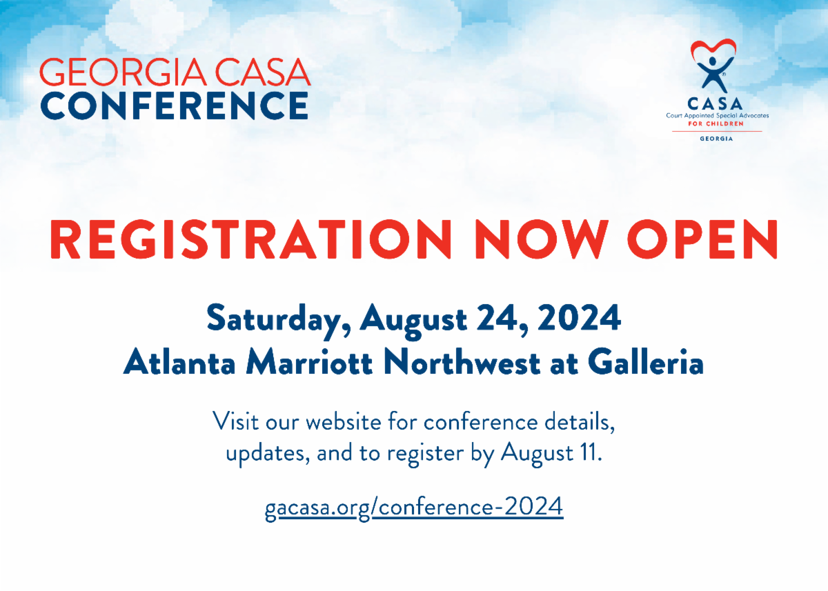 Georgia CASA Conference 2024 Registration Graphic